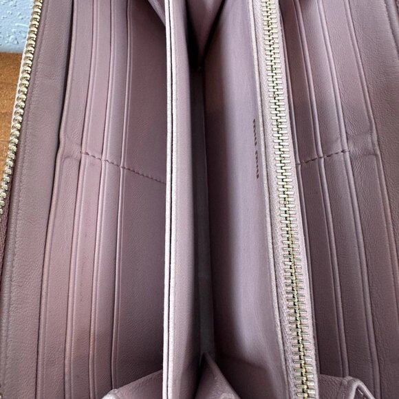 Miu Miu Blush Powder Pink Leather Zippy Long Wallet - Picture 5 of 8